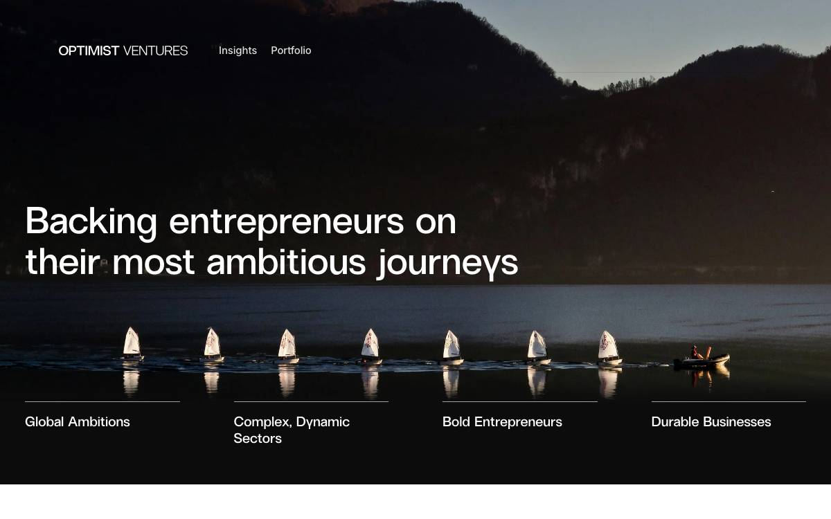 Optimist Ventures website preview