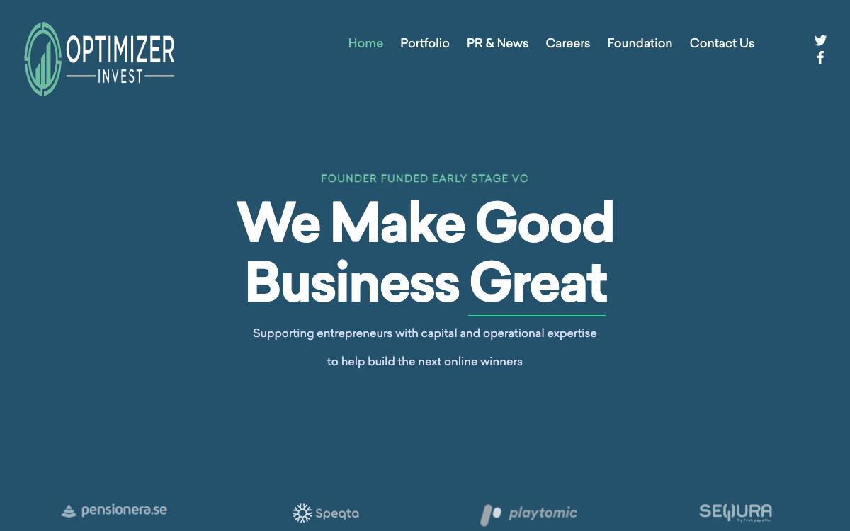 Optimizer Invest website preview
