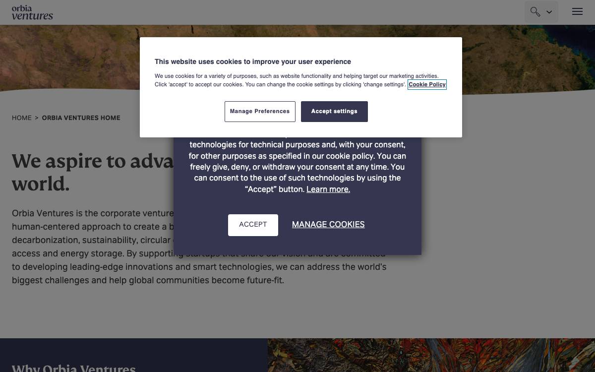 Orbia Ventures website preview
