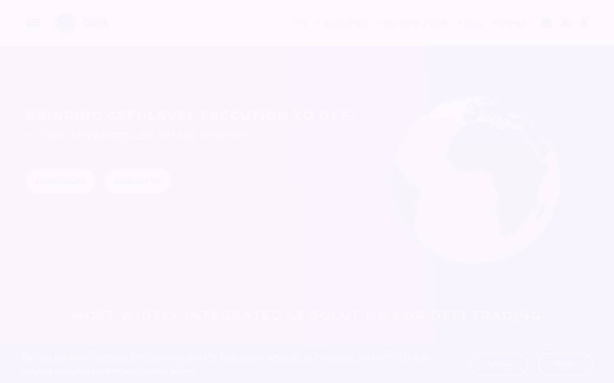 Orbs website preview