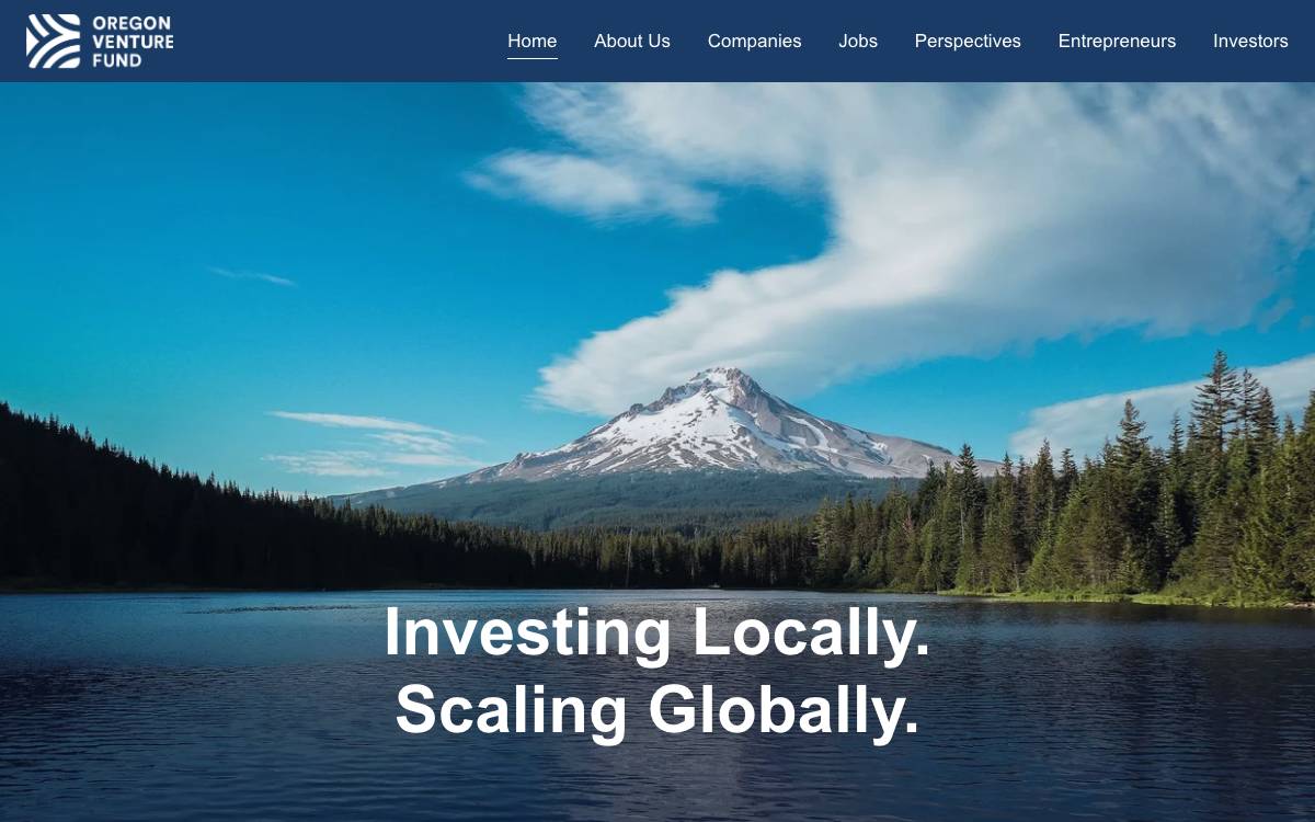 Oregon Venture Fund website preview