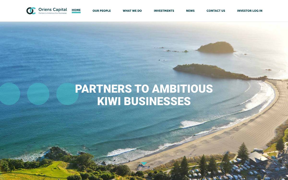 Oriens Capital website preview