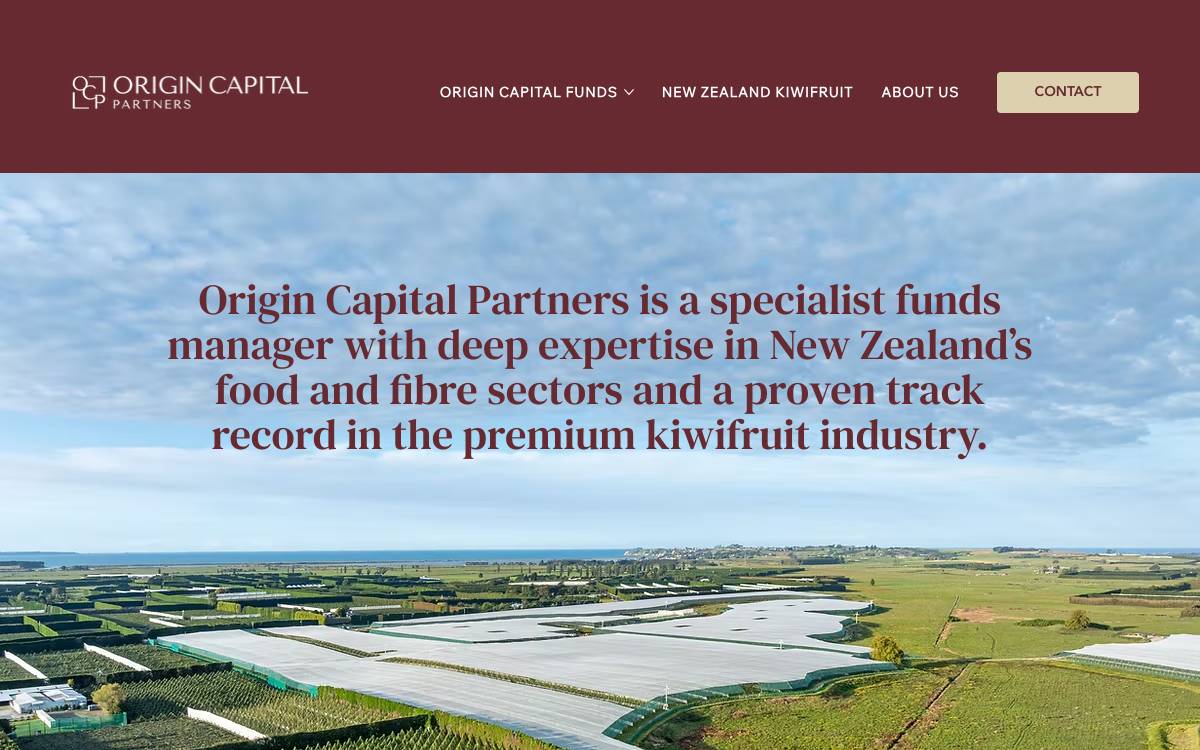 Origin Capital Partners website preview