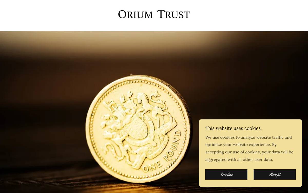Orium Trust website preview