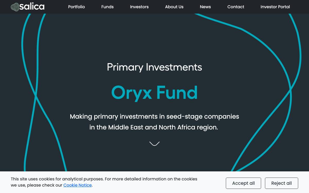 Oryx Fund website preview