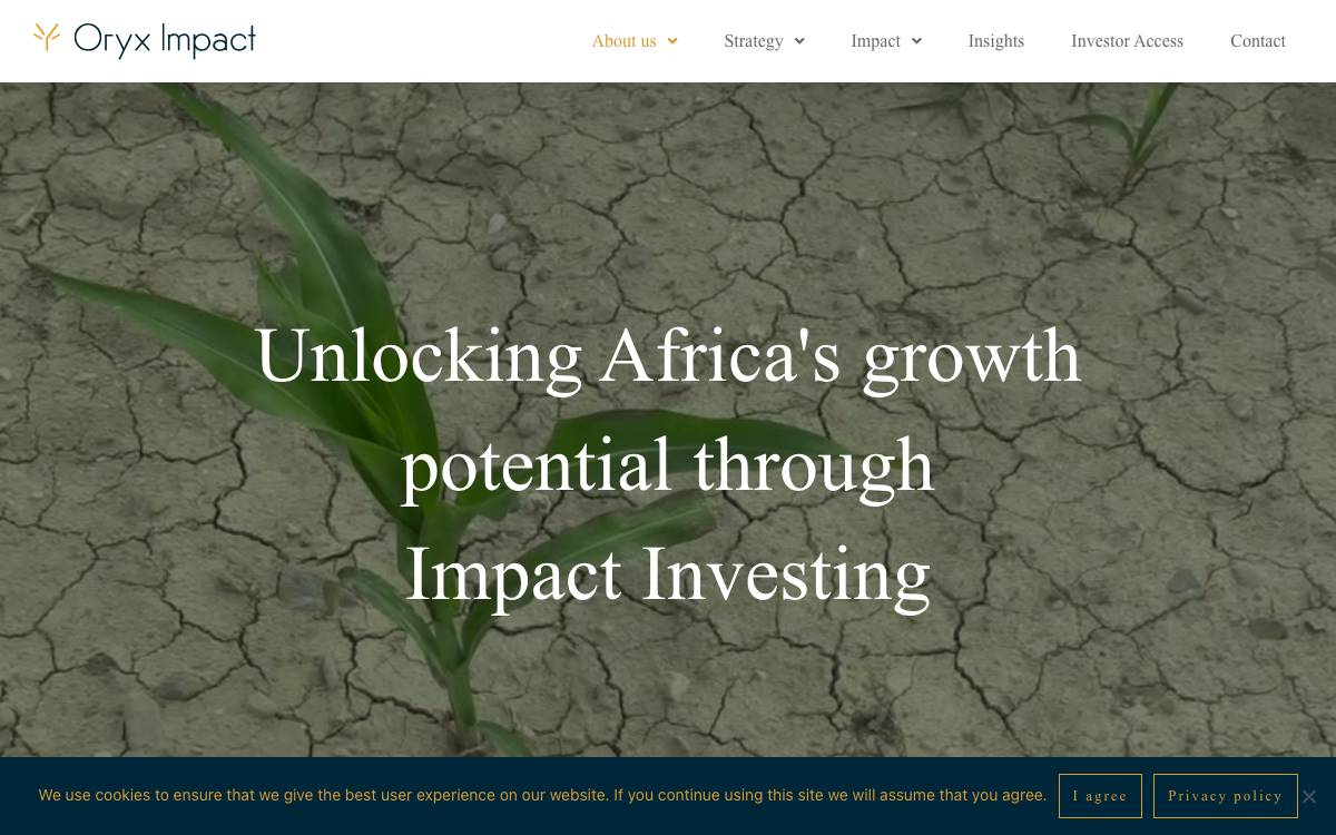 Oryx Impact website preview