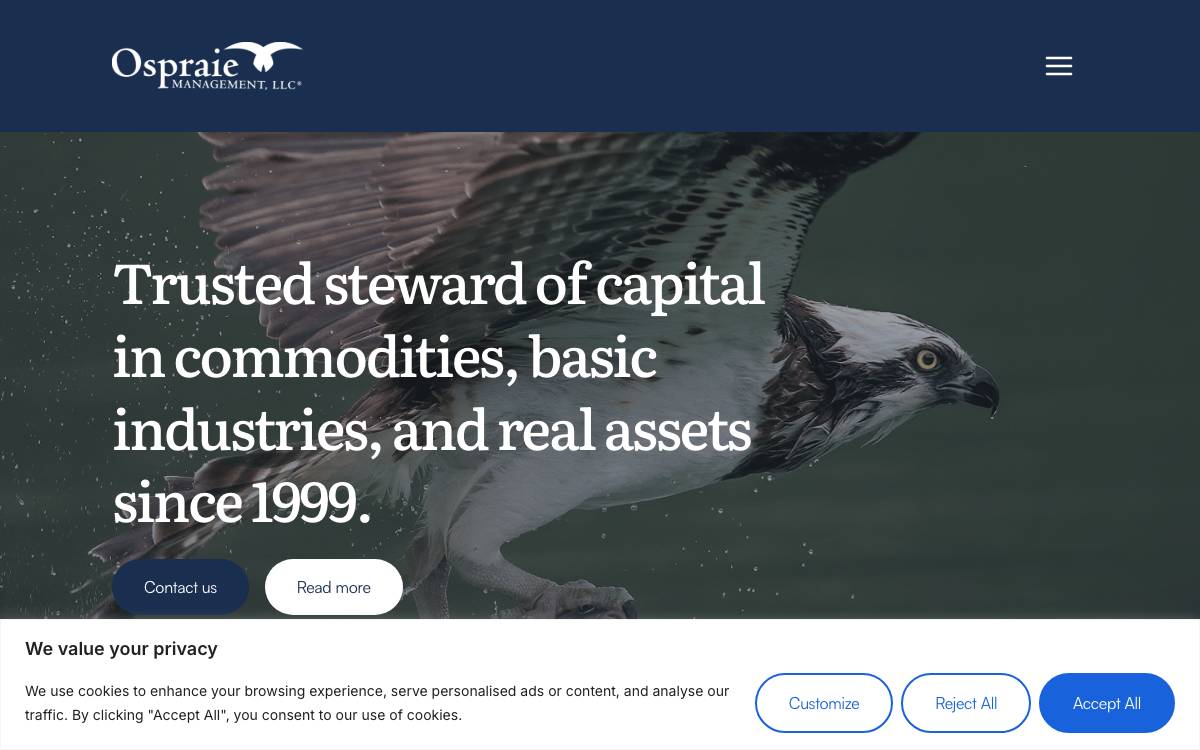 Ospraie Ag Science website preview