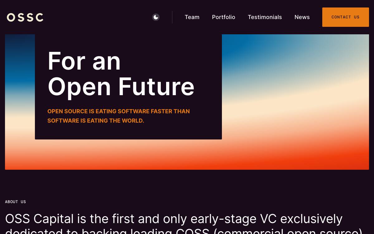 OSS Capital website preview