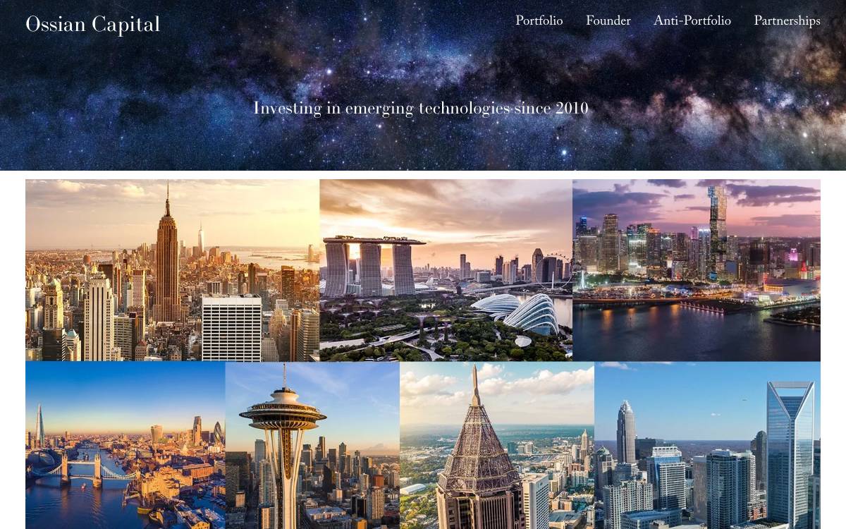 Ossian Capital website preview