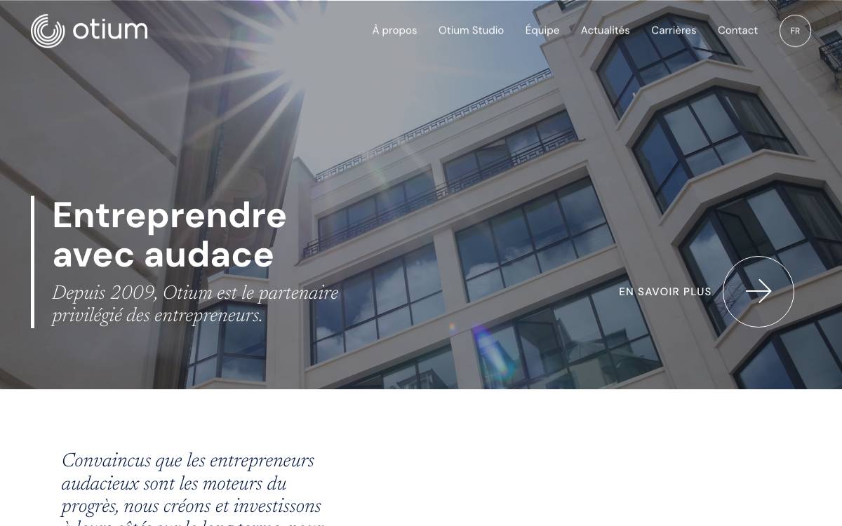 Otium Capital website preview