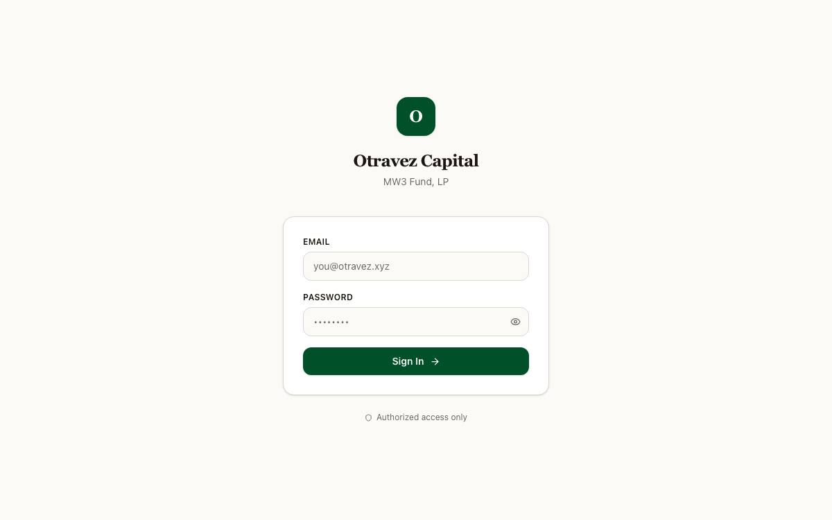 Otravez Capital MW3 website preview