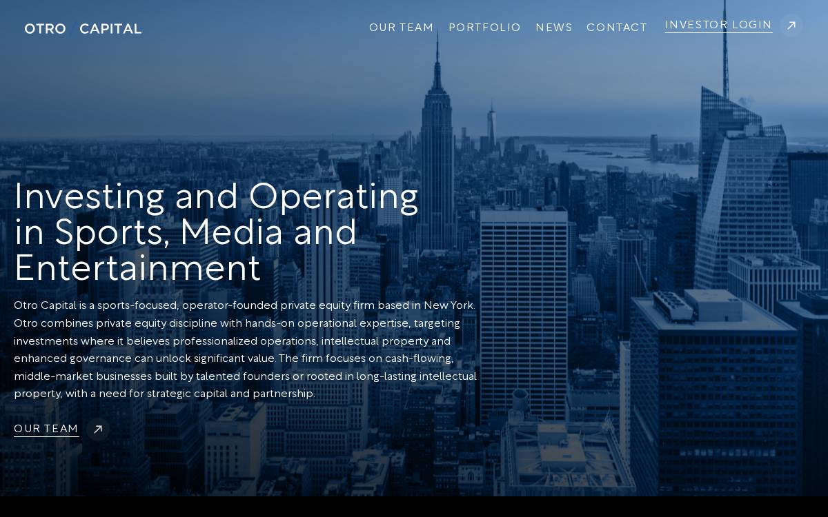 Otro Capital website preview