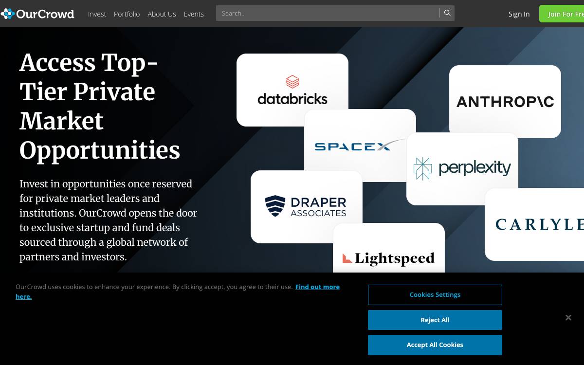 OurCrowd website preview