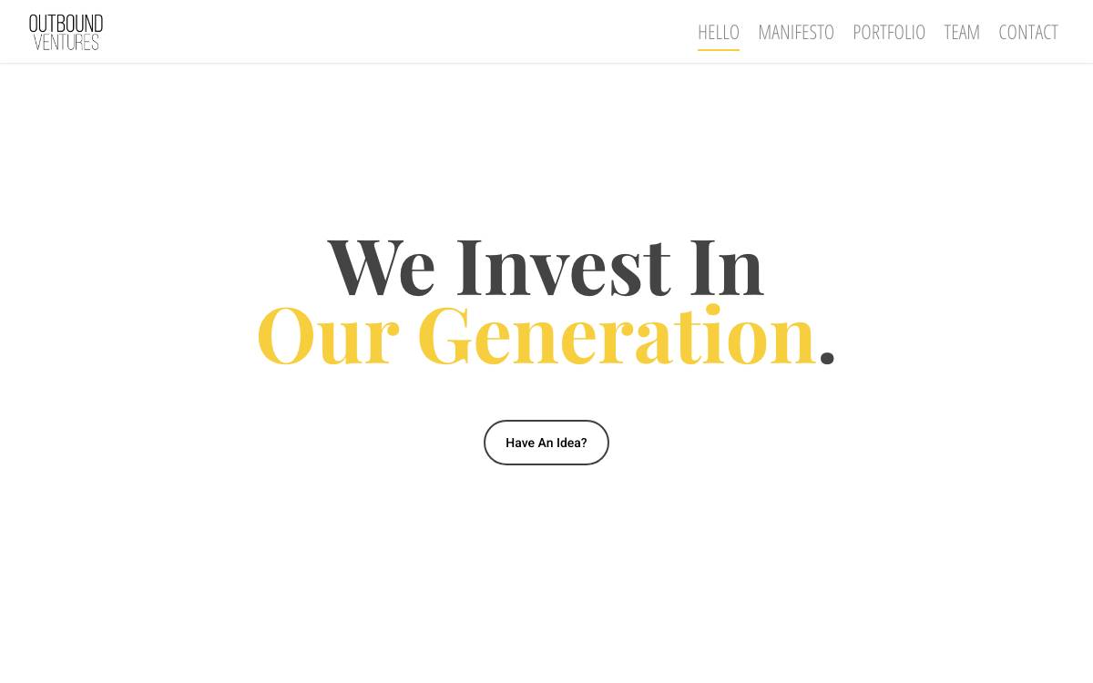 Outbound Ventures website preview