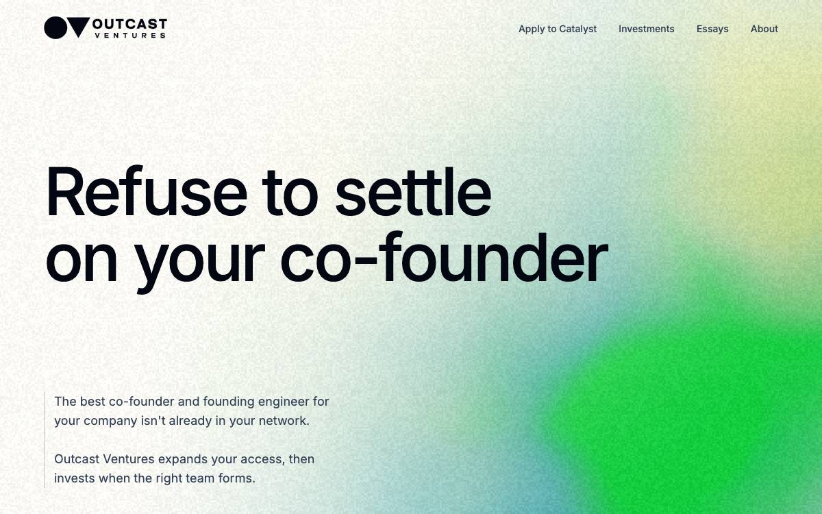 Outcast Ventures website preview