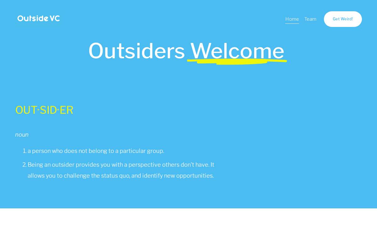 Outside VC website preview