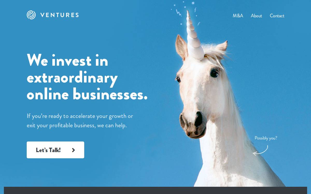 OVentures website preview