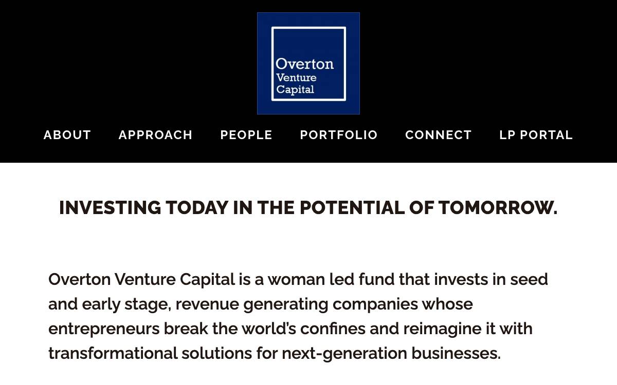 Overton Venture Capital website preview