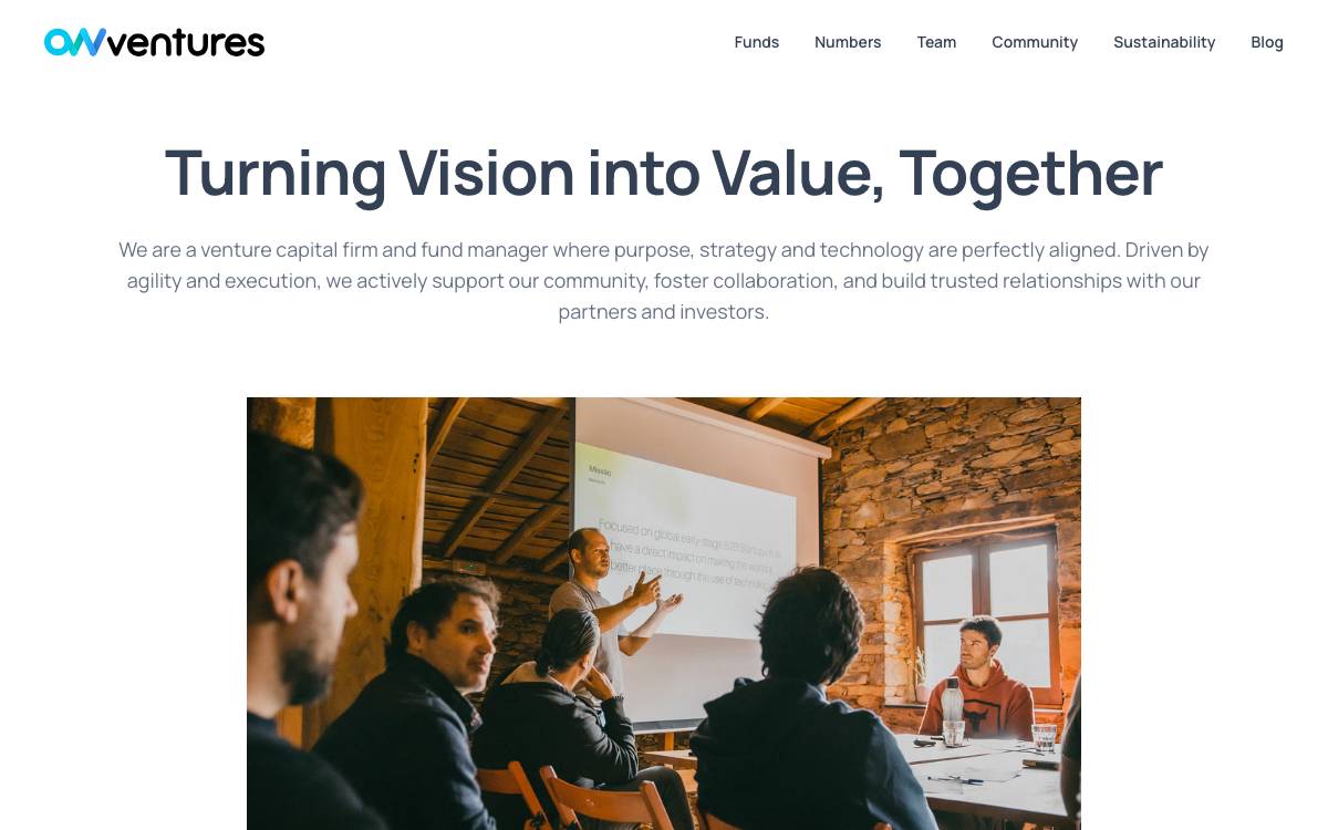 OW Ventures website preview