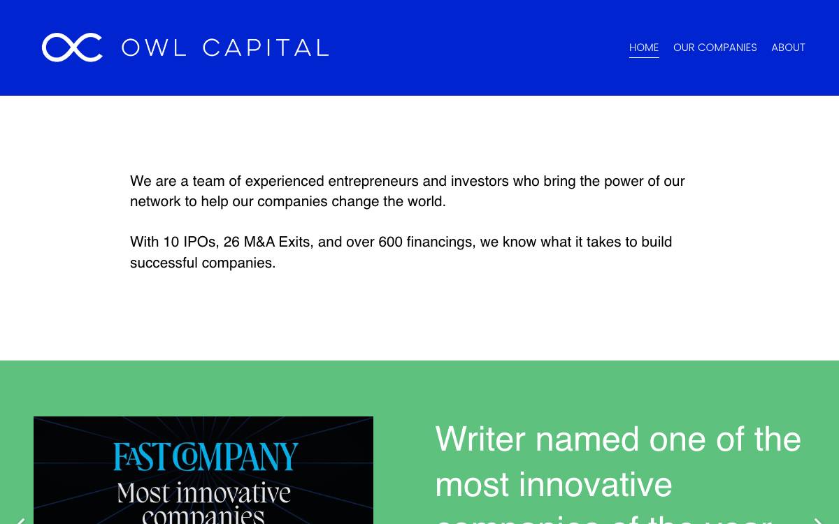 Owl Capital website preview
