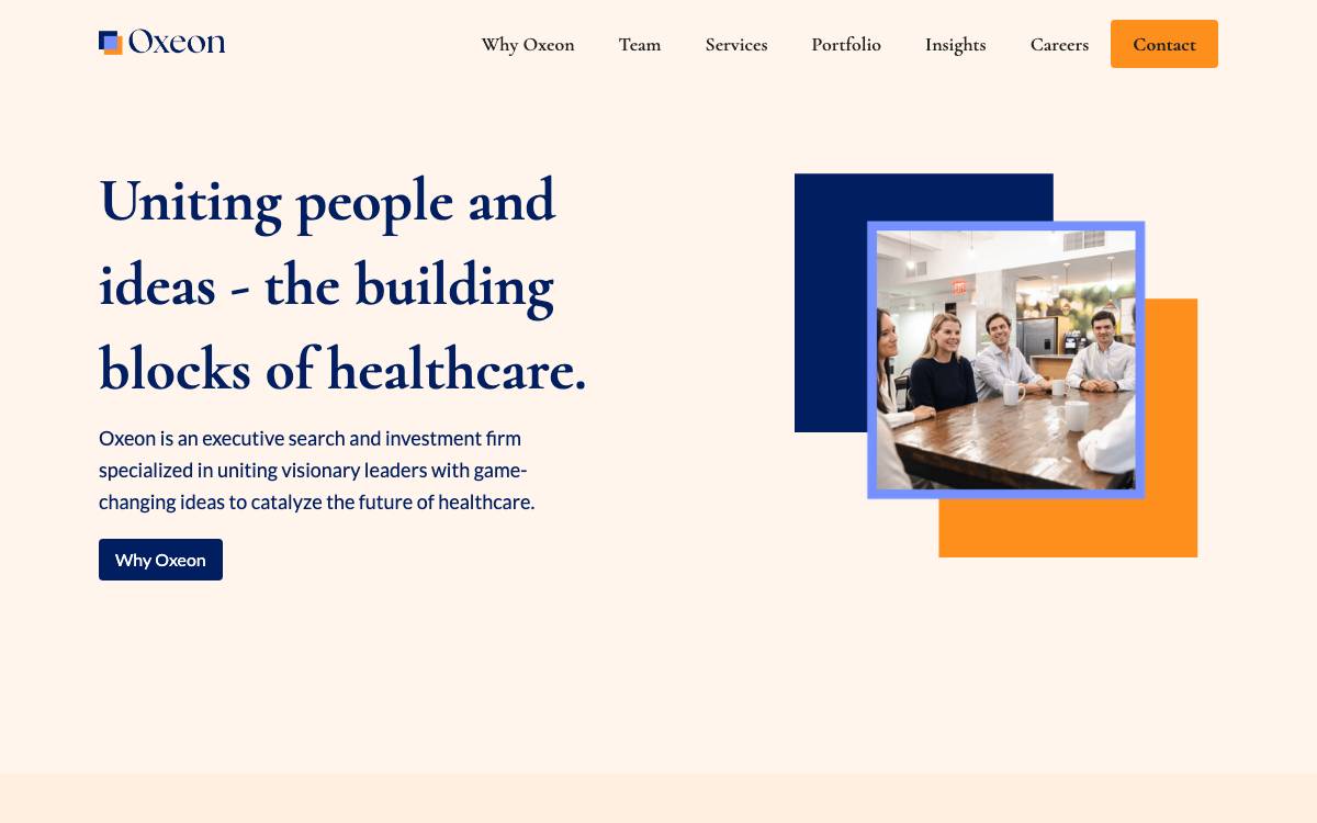 Oxeon Partners website preview