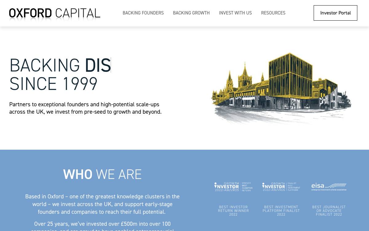 Oxford website preview