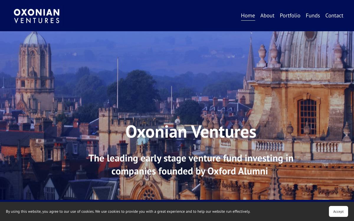 Oxonian Ventures website preview