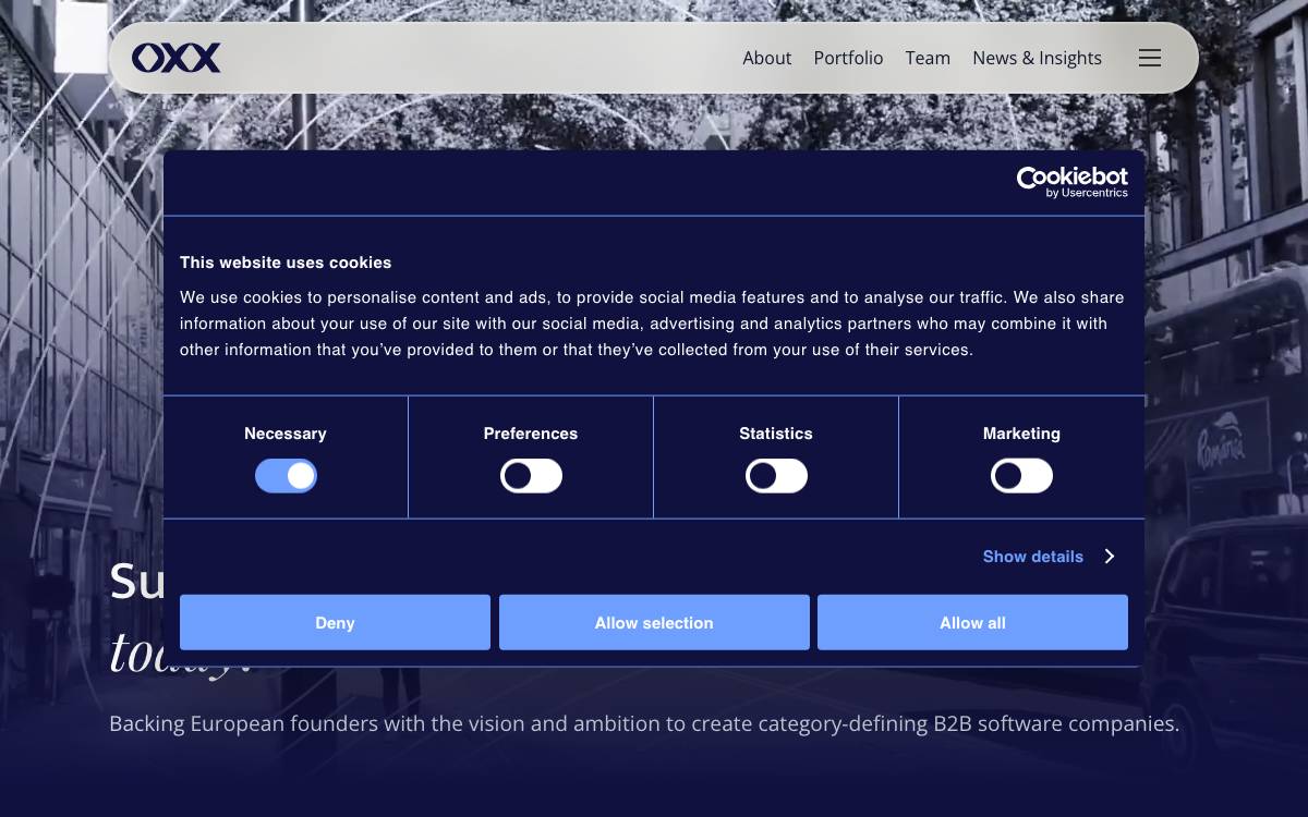Oxx website preview