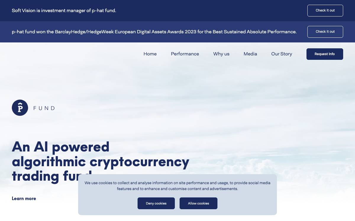 p-hat Fund website preview