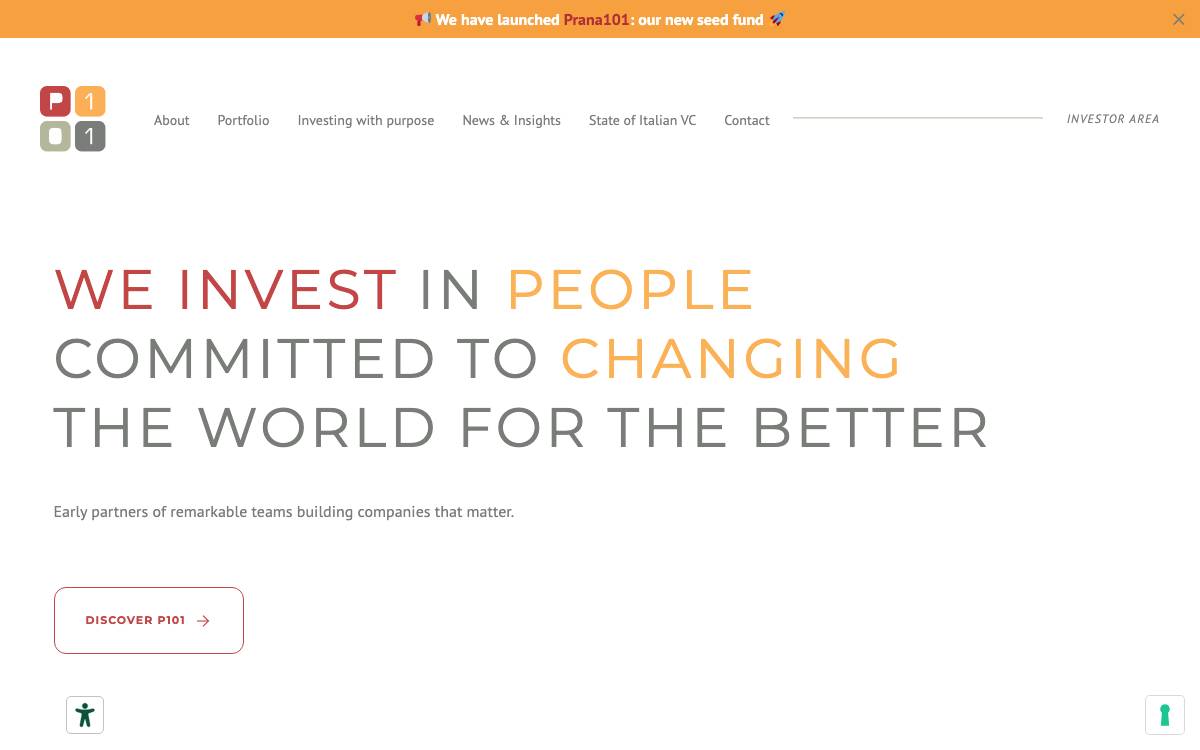 P101 Ventures website preview