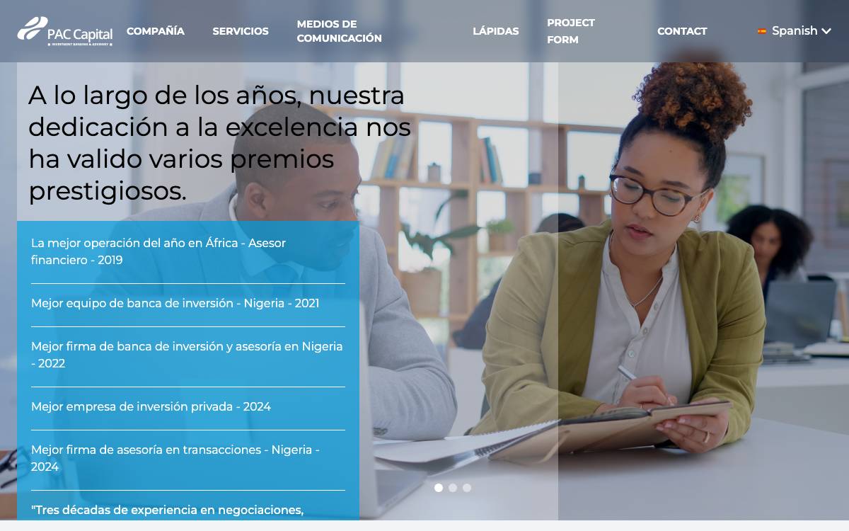 PAC Capital website preview