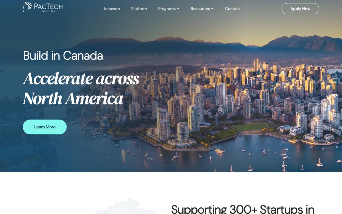 Pacific Technology Ventures website preview
