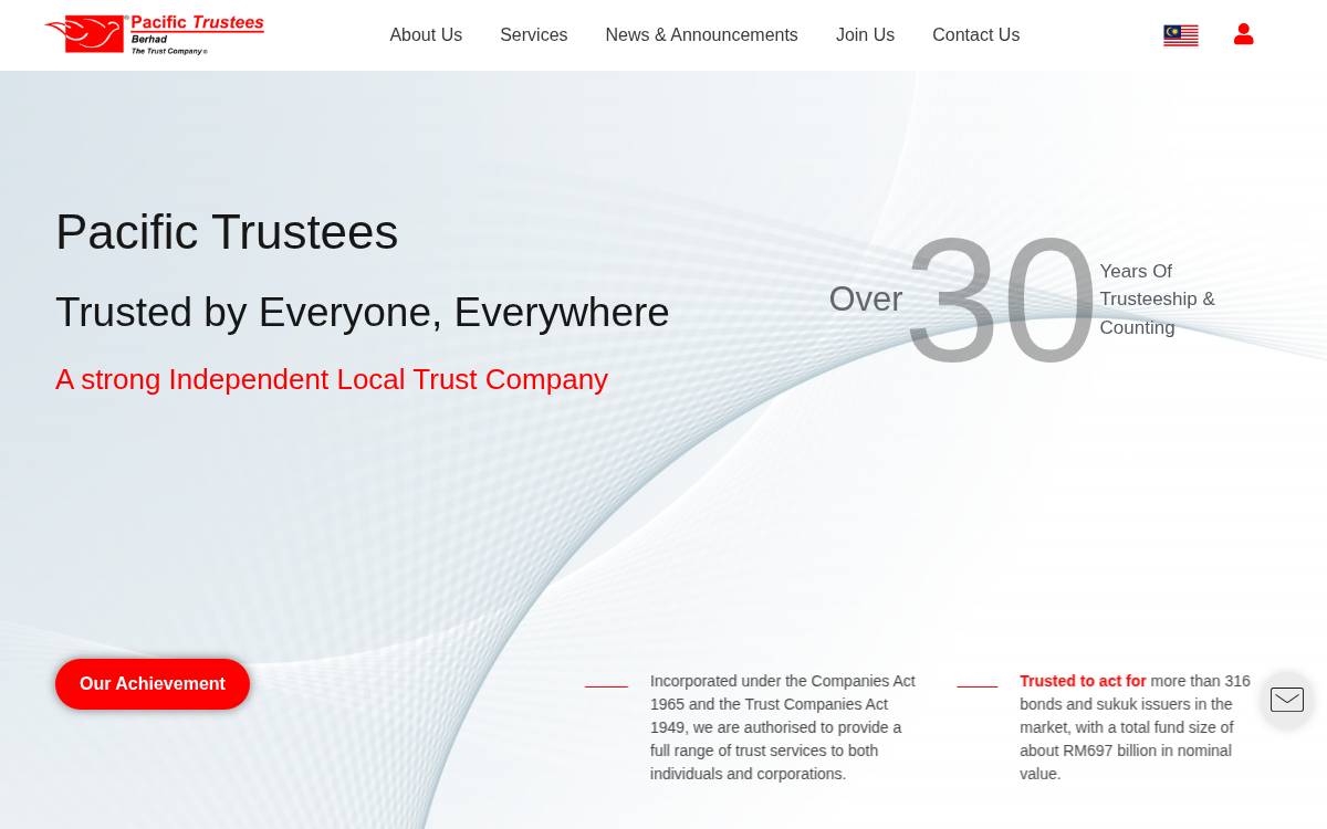 Pacific website preview