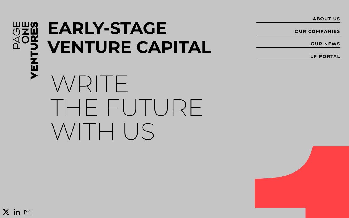 Page One Ventures website preview