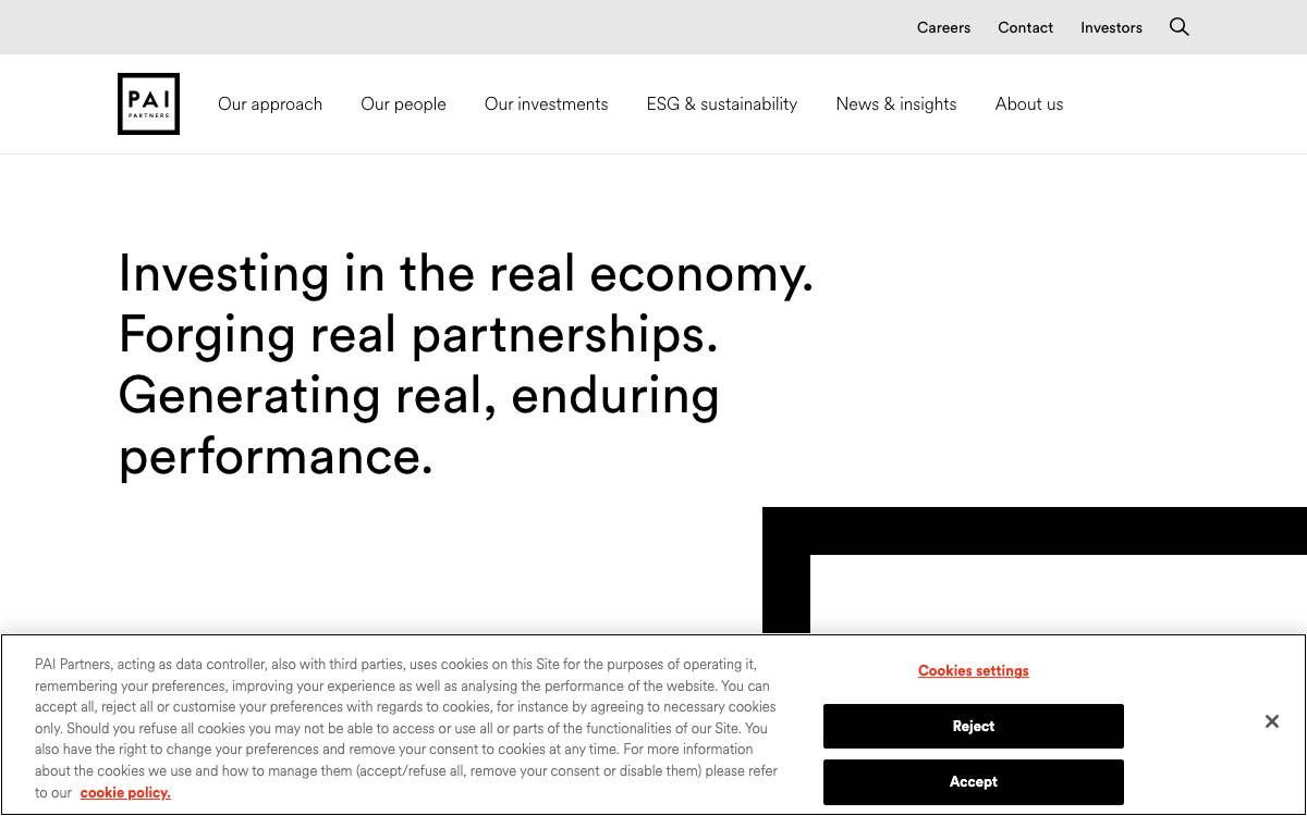 PAI Partners website preview