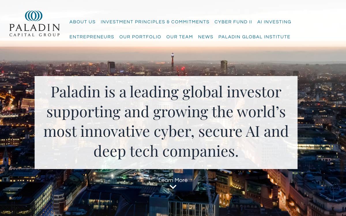 Paladin Capital Group website preview