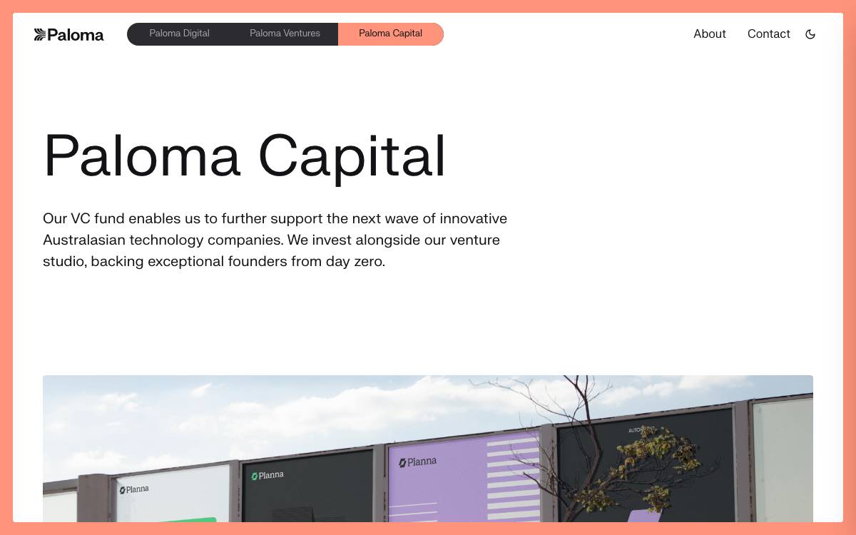 Paloma website preview