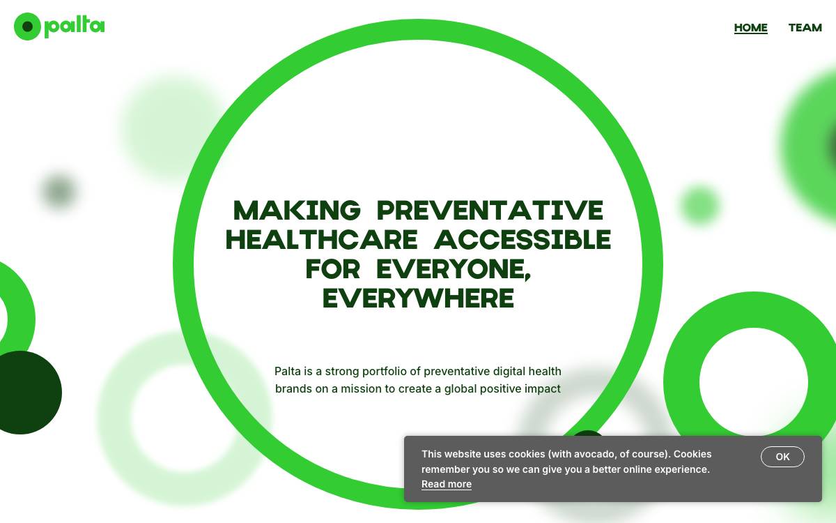 Palta website preview