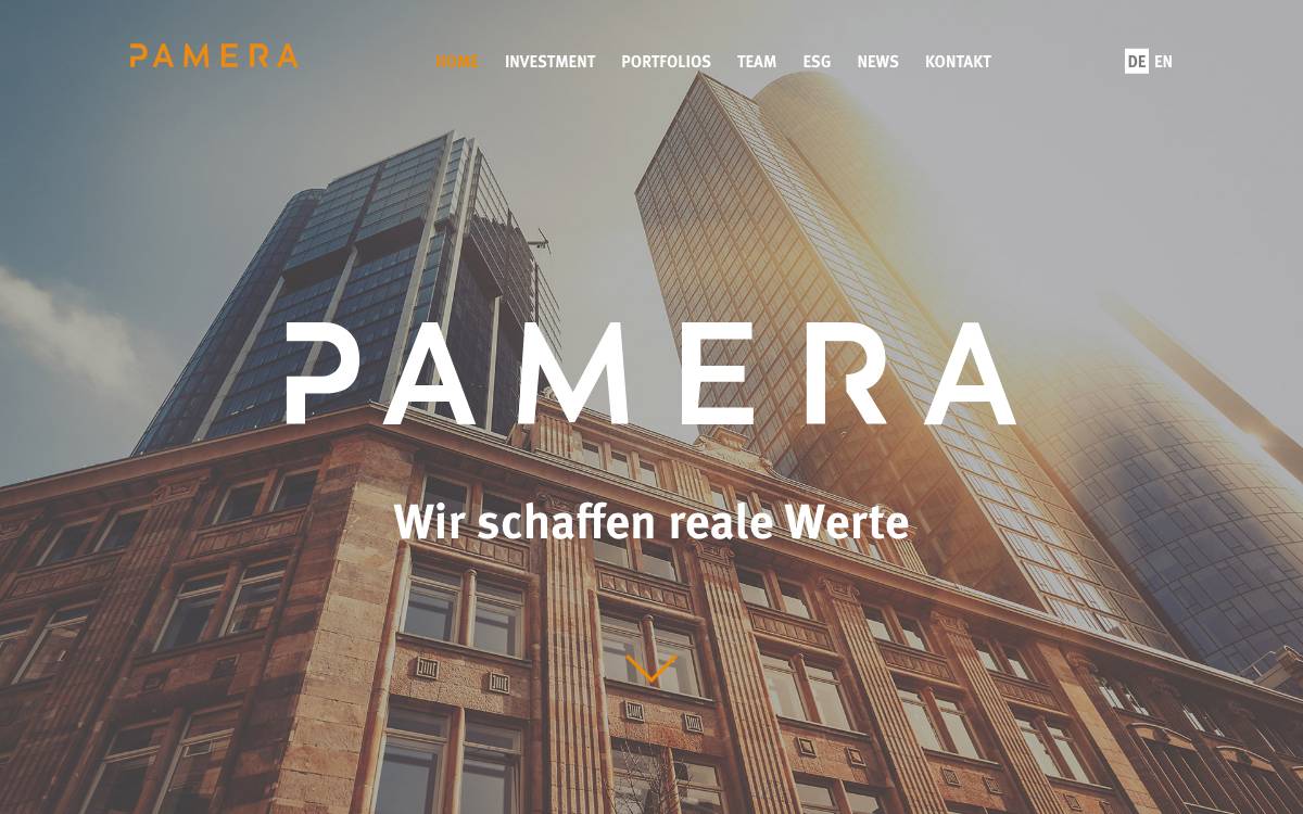PAMERA Real Estate Partners GmbH website preview