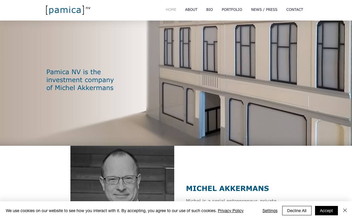 Pamica NV website preview