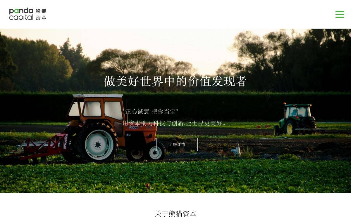 Panda Capital website preview