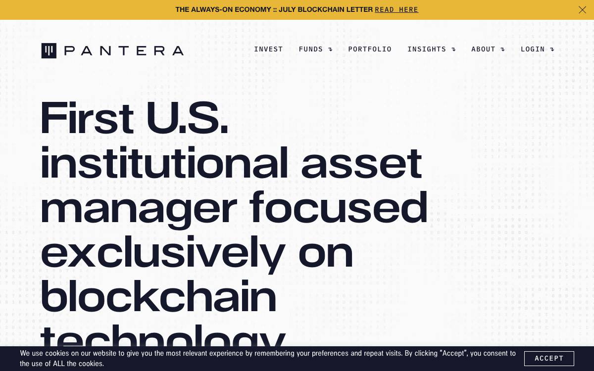 Pantera Capital website preview