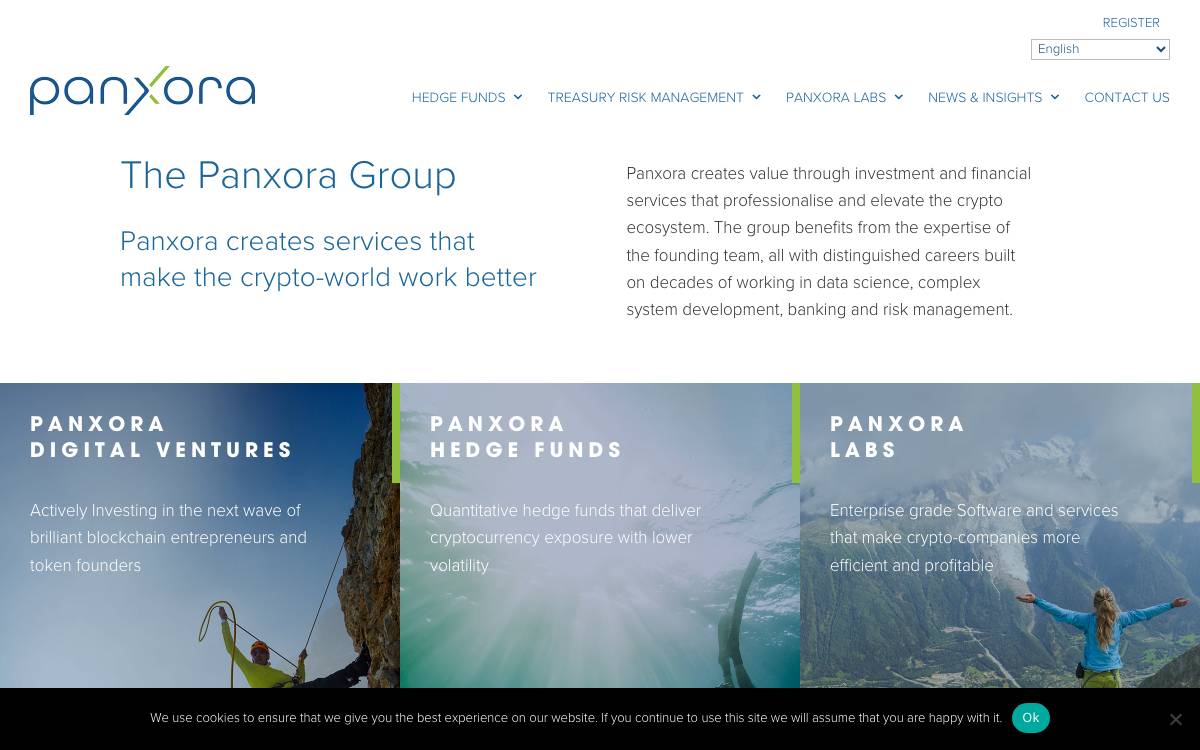 Panxora Management Corporation website preview