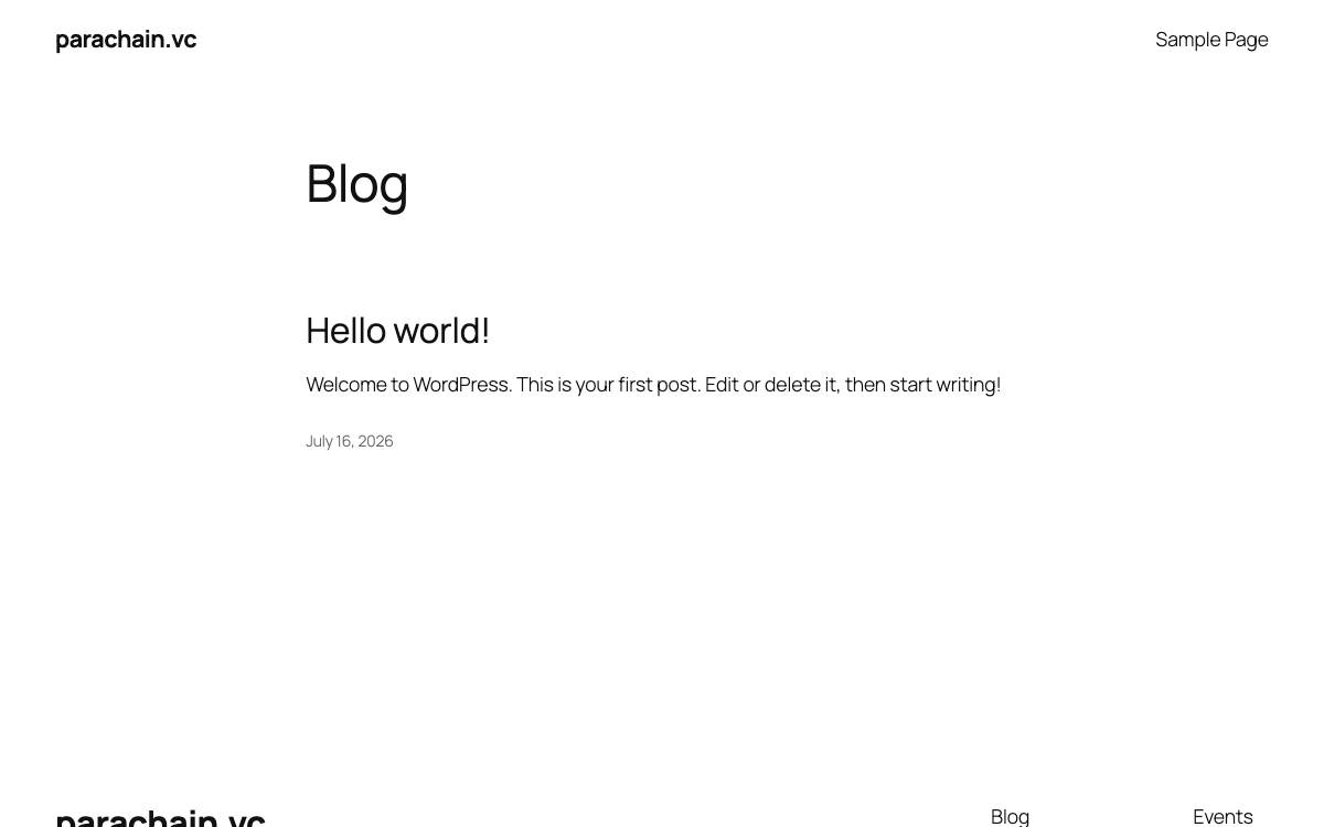 Parachain Ventures website preview