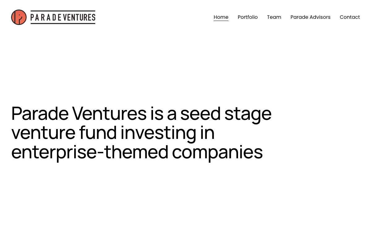 Parade Ventures website preview