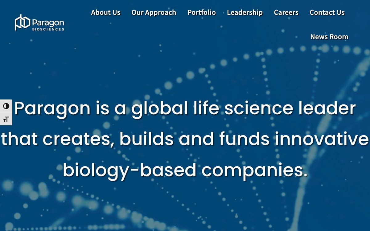 Paragon Biosciences LLC website preview