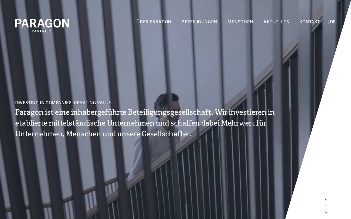 Paragon Partners website preview