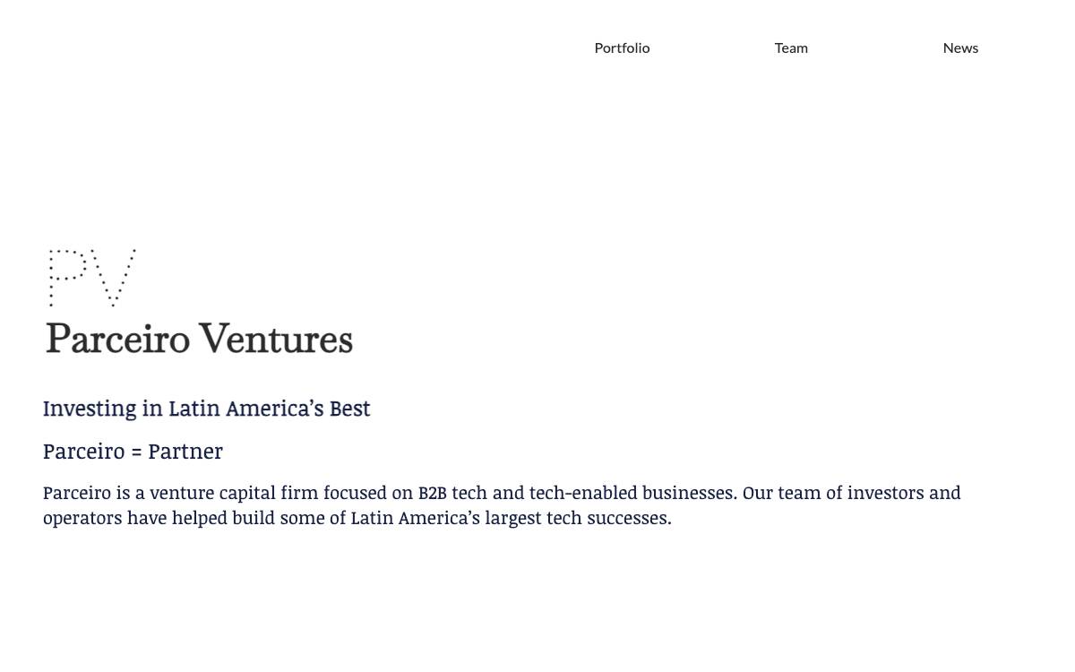 Parceiro Ventures website preview