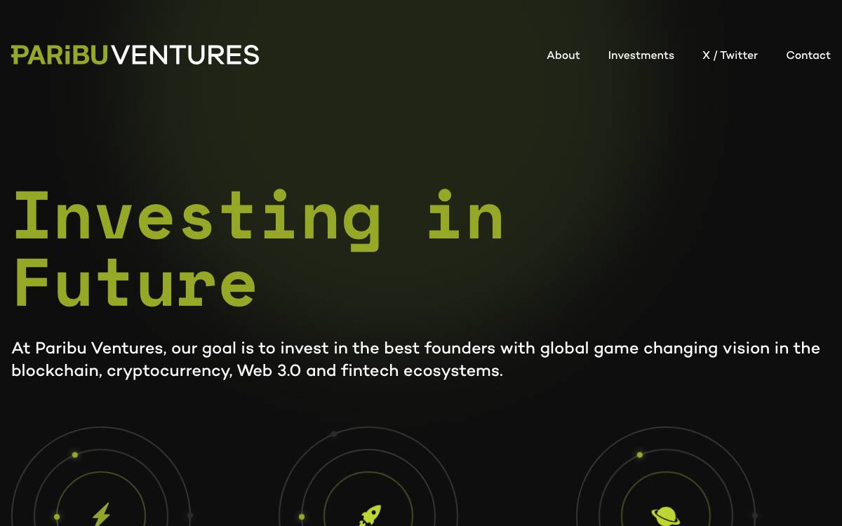 Paribu Ventures website preview