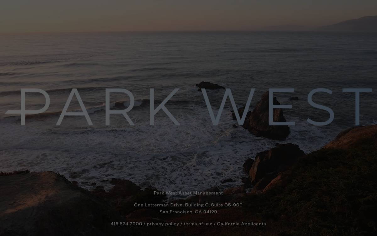 Park West Asset Management website preview